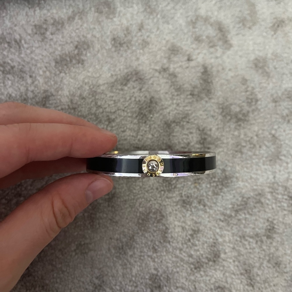 Henri Bendel Black and Silver Bangle Bracelet